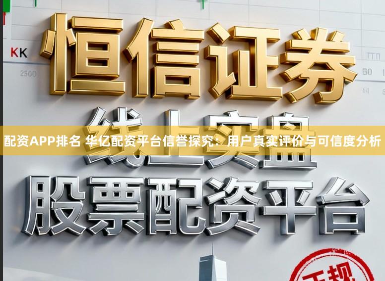 配资APP排名 华亿配资平台信誉探究:用户真实评价与可信度分析